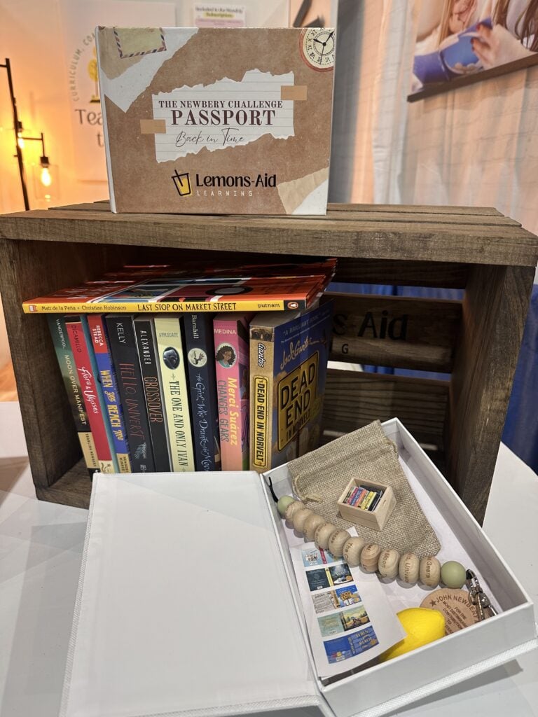 The Newbery Challenge crate