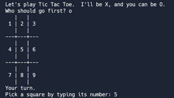 Basic Python Programming - Tic Tac Toe2